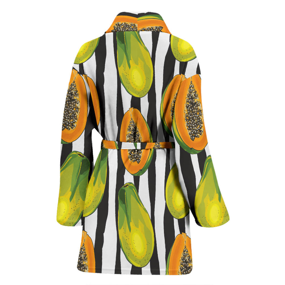 Papaya Design Pattern Women'S Bathrobe