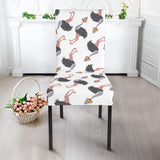 Ostrich Pattern Print Design 02 Dining Chair Slipcover