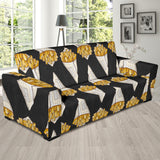 French Fries Dark Background Sofa Slipcover