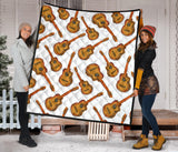 Paint Guitar Pattern Premium Quilt
