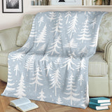 Christmas Tree Winter Forest Pattern Premium Blanket