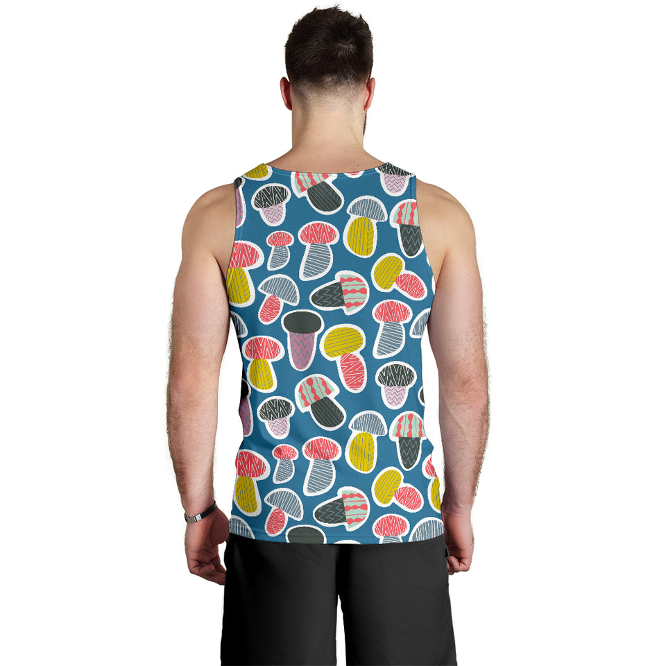 Colorful mushroom design pattern Men Tank Top