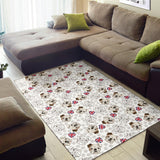 English Bulldog Pattern Print Design 01 Area Rug