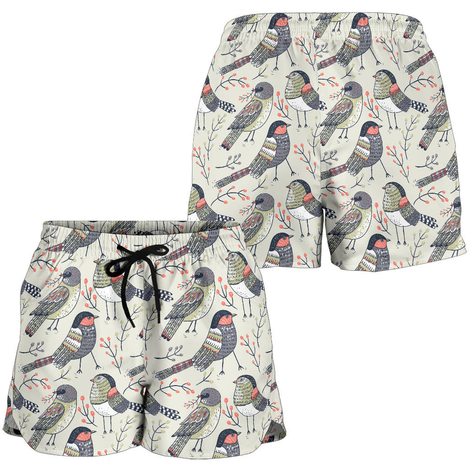 Pigeon Pattern Print Design 04 Women Shorts