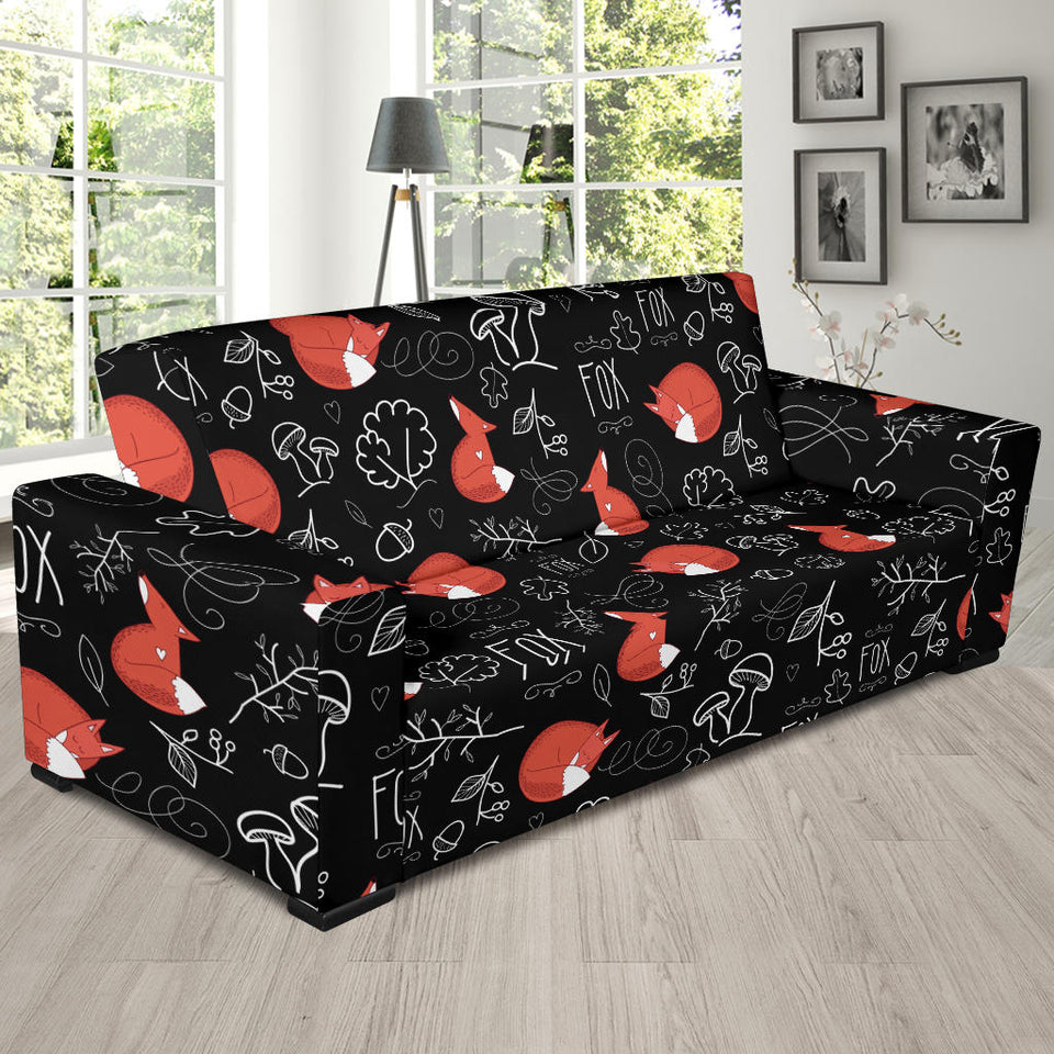 Fox Sleeping Fox Pattern Sofa Slipcover