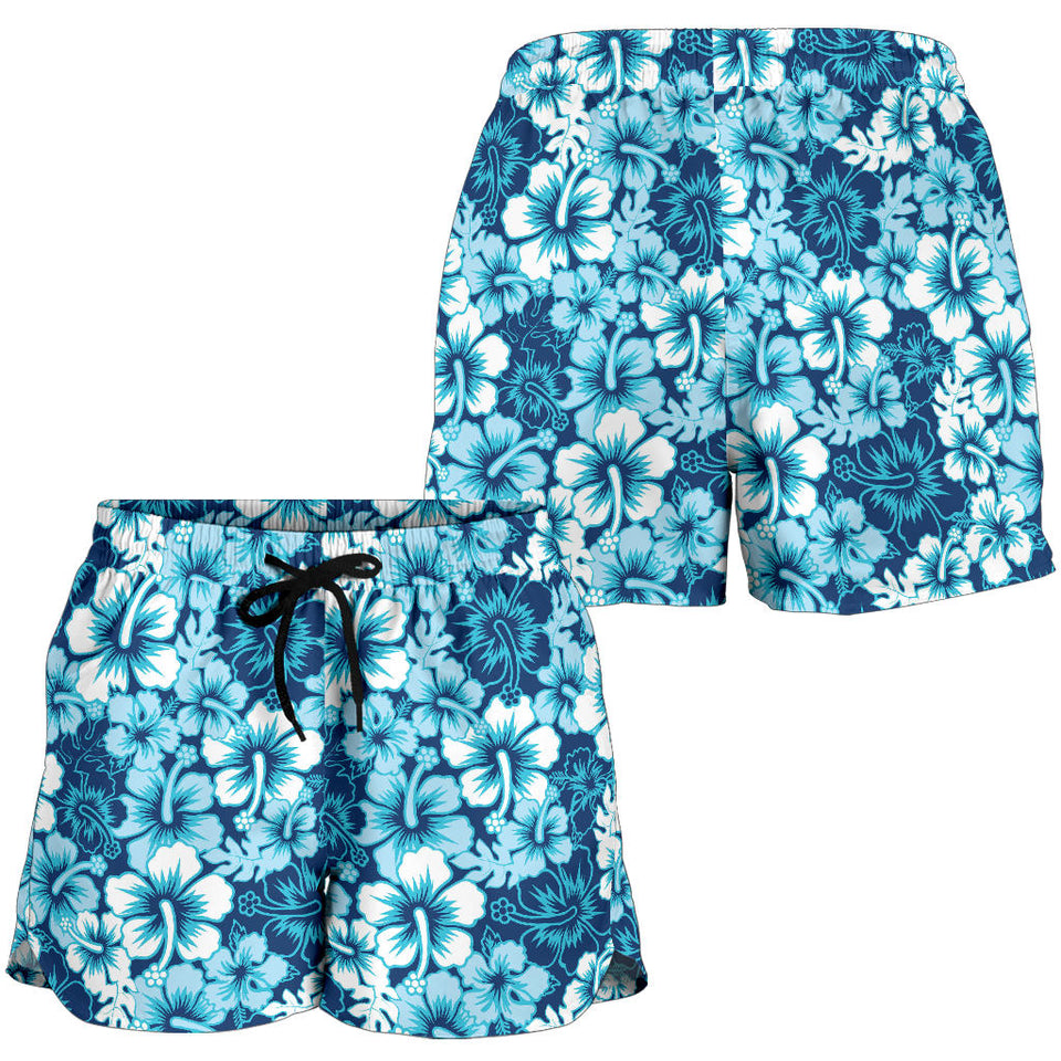 Hibiscus Pattern Print Design 03 Women Shorts