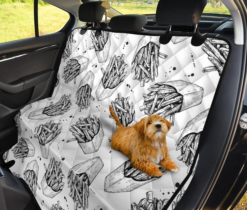 Hand Drawn French Fries Pattern Dog Car Seat Covers