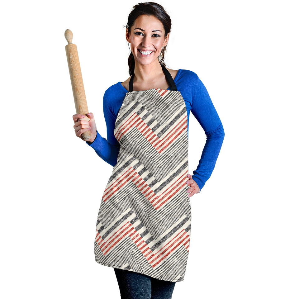 Zigzag Chevron Striped Pattern Adjustable Apron