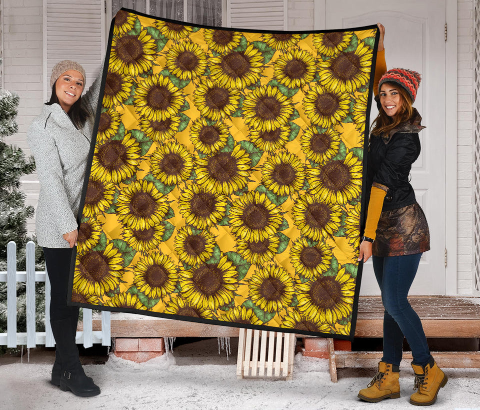 Sunflower Pattern Premium Quilt