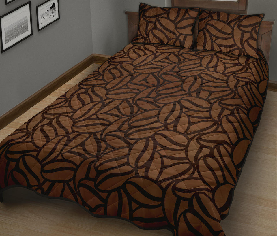 coffee bean pattern Quilt Bed Set