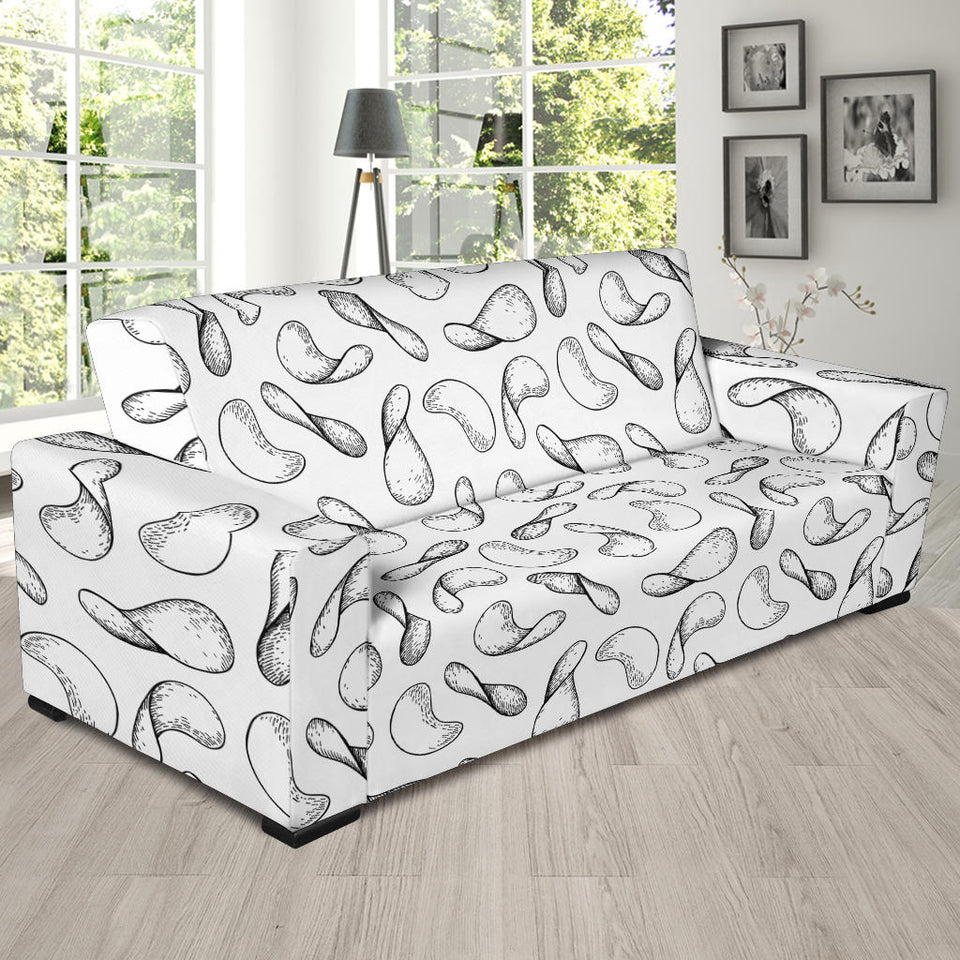 Potato Chips Pattern Print Design 04  Sofa Slipcover