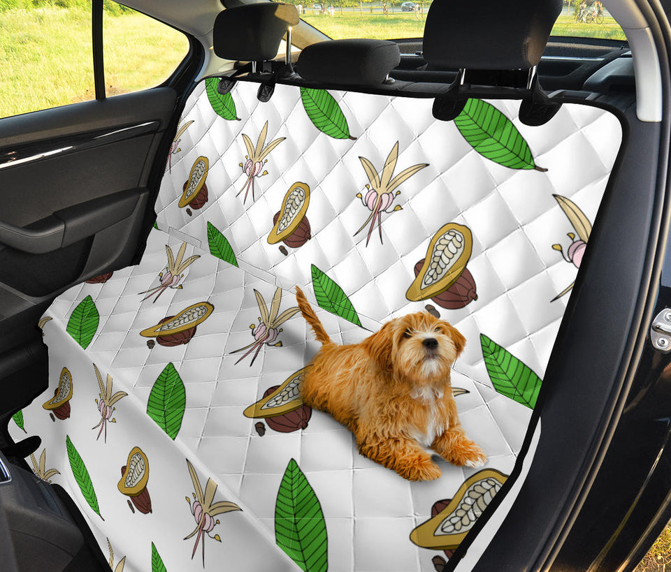 Color Hand Drawn Cocoa Pattern Dog Car Seat Covers