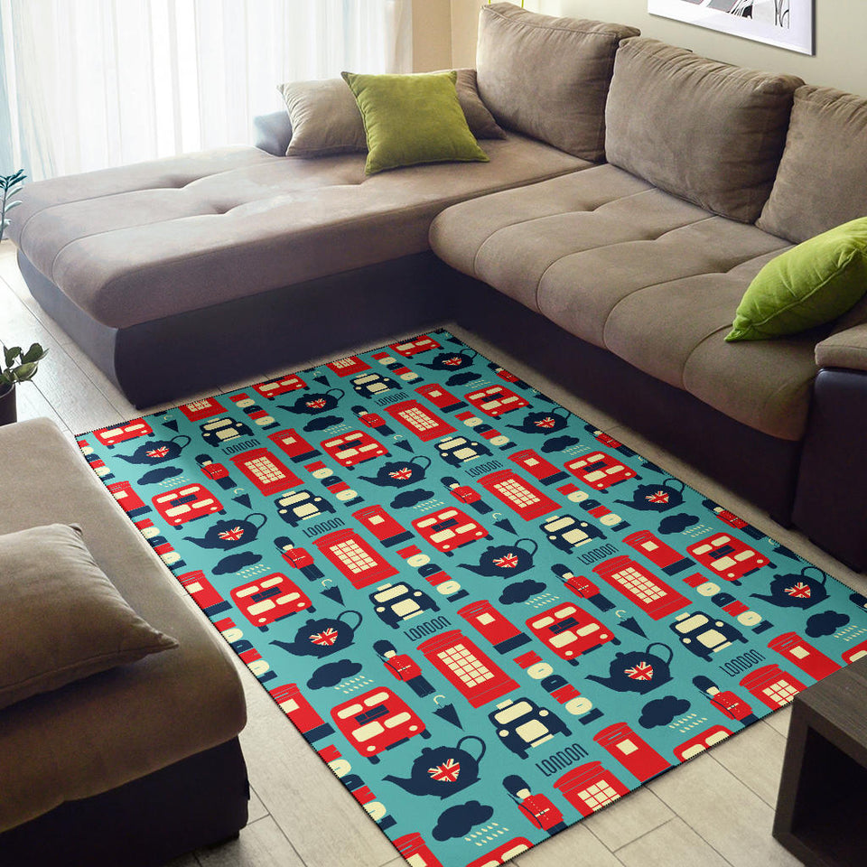 British Pattern Print Design 04 Area Rug