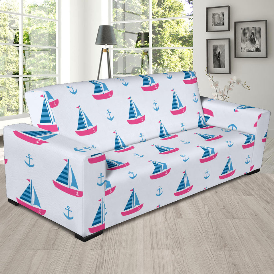 Sailboat Anchor Pattern Sofa Slipcover