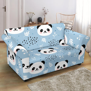 Cute Panda Pattern Loveseat Couch Slipcover