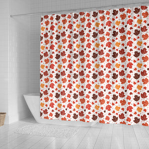 Colorful Maple Leaf Pattern Shower Curtain Fulfilled In US