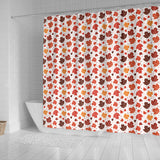 Colorful Maple Leaf Pattern Shower Curtain Fulfilled In US
