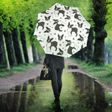 Boston Terrier Dog Hearts Vector Pattern Umbrella