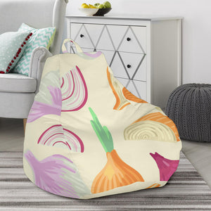 Onion Garlic White Red Pattern Bean Bag Cover