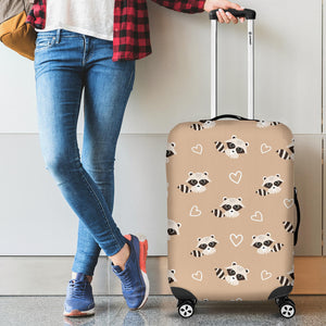 Cute Raccoon Heart Pattern Cabin Suitcases Luggages