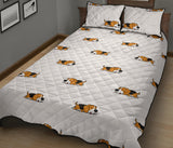 Cute beagle dog sleeping pattern Quilt Bed Set