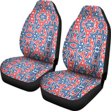 Eiffel Tower Pattern Print Design 02 Universal Fit Car Seat Covers
