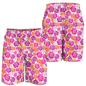 Hibiscus Pattern Print Design 01 Men Shorts
