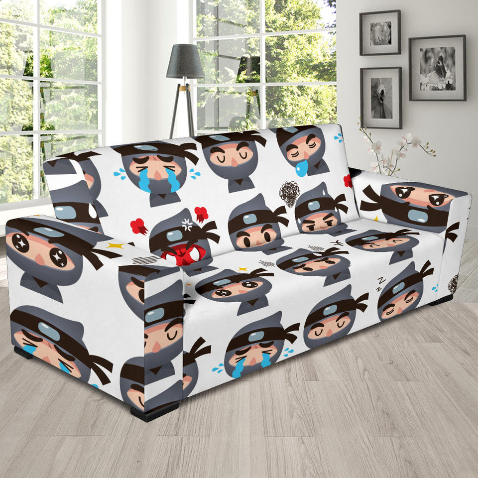 Cute Ninja Design Pattern Sofa Slipcover