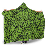 Green Hop Pattern Hooded Blanket