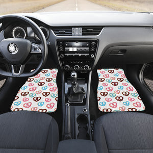 Pretzels Pattern Print Design 04 Front and Back Car Mats