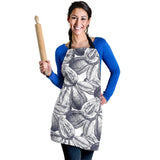 Guava Tropical Hand Drawn Pattern Adjustable Apron