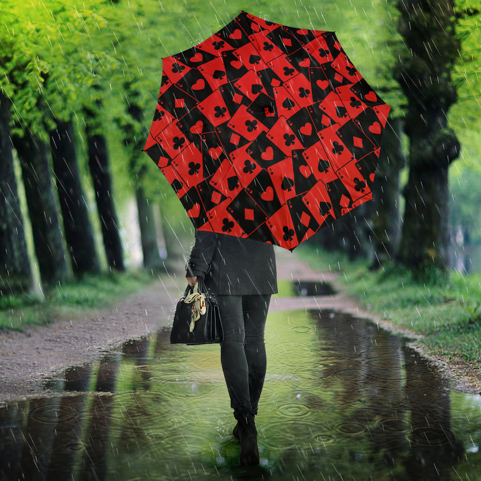 Casino Cards Suits Pattern Print Design 02 Umbrella