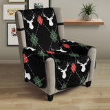 Deer Christmas new year pattern argyle Chair Cover Protector