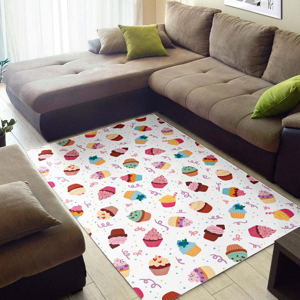 Cake Cupcake Design Pattern Area Rug