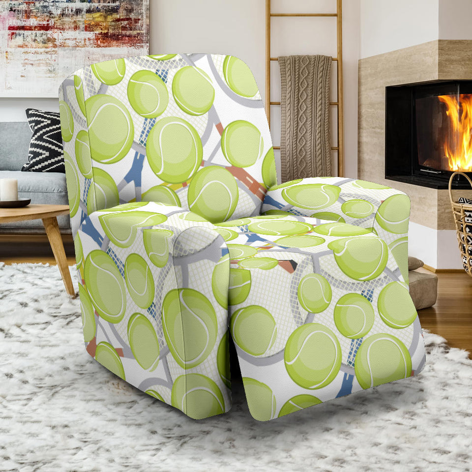 Tennis Pattern Print Design 01 Recliner Chair Slipcover