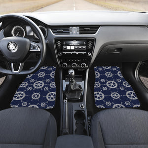 Nautical Steering Wheel Design Pattern Front Car Mats