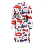 British Pattern Print Design 03 Men's Bathrobe