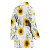 Beautiful Sunflowers Pattern Women'S Bathrobe