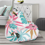 Toucan Tropical Flower Leave Pattern Bean Bag Cover