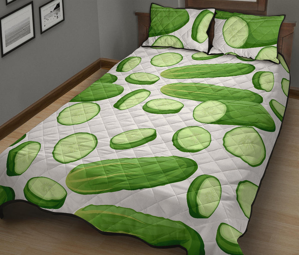 cucumber whole slices pattern Quilt Bed Set