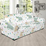 Cute Rhino Pattern Sofa Slipcover