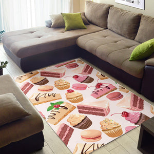 Cake Cupcake Sweets Pattern Area Rug