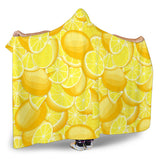 Lemon Pattern Hooded Blanket