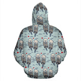 Lovely Sea Otter Pattern Men Women Pullover Hoodie