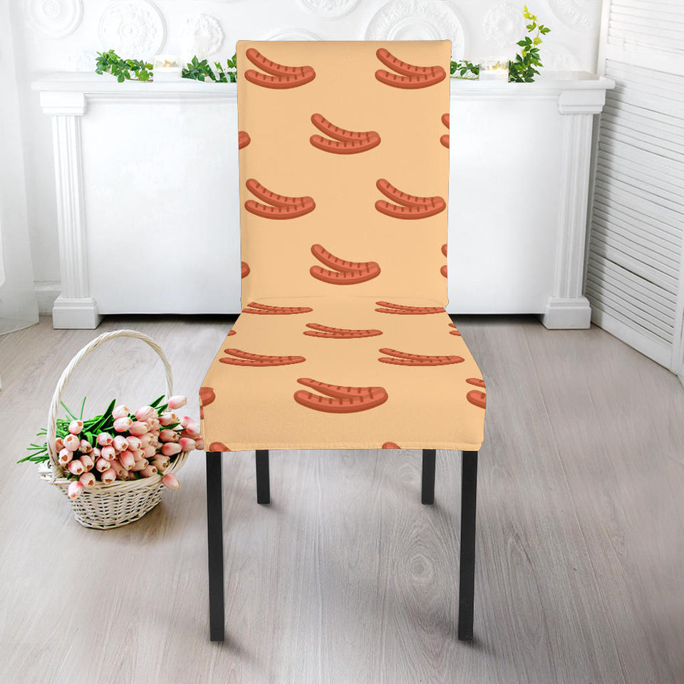 Sausage Pattern Print Design 03 Dining Chair Slipcover