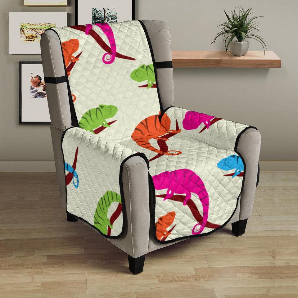 Colorful Chameleon lizard pattern Chair Cover Protector