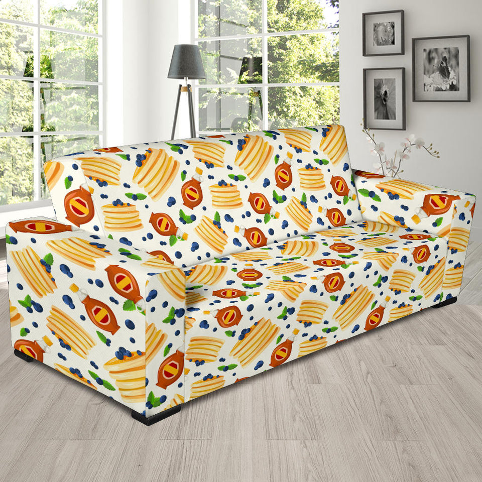 Pancake Pattern Print Design 02  Sofa Slipcover