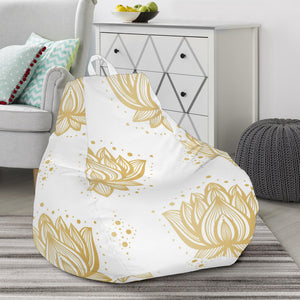 Gold Ornamental Lotue Waterlily Symbol Pattern Bean Bag Cover