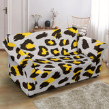 Gray Leopard Print Pattern Loveseat Couch Slipcover