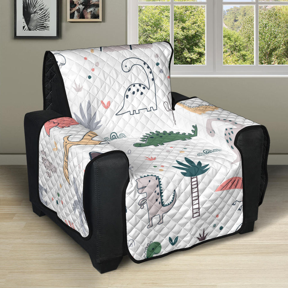 Cute cartoon dinosaurs tree pattern Recliner Cover Protector
